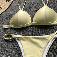 Load image into Gallery viewer, Push Up Bikini  Solid Swimwear