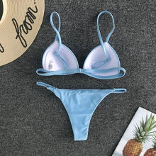 Load image into Gallery viewer, Push Up Bikini  Solid Swimwear