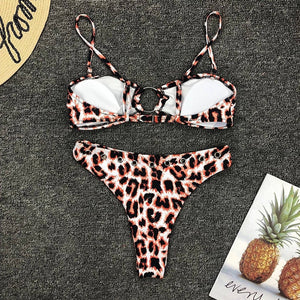Leopard High Waist Bikini  Swimwear