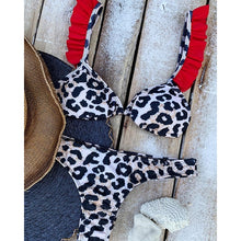 Load image into Gallery viewer, Leopard Ruffle Swimwear