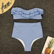 Load image into Gallery viewer, Ruffled Bikini Bandeau Swimwear