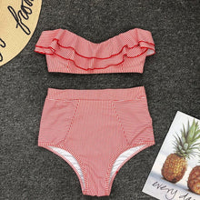 Load image into Gallery viewer, Ruffled Bikini Bandeau Swimwear